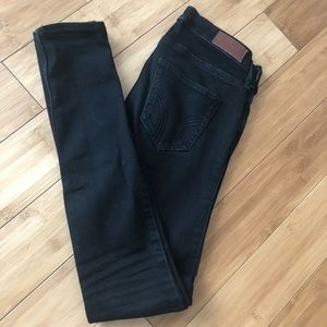 Hollister Low rise super skinny black jeans